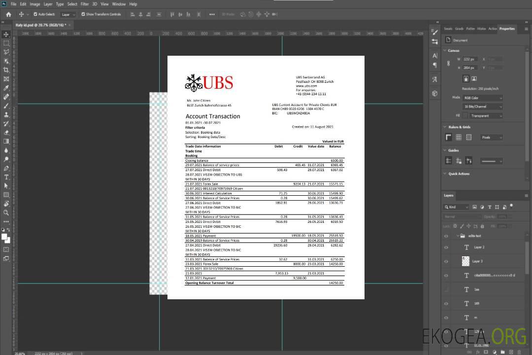 Suisse UBS excel pdf template Suisse UBS excel pdf template